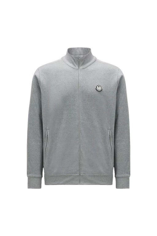 Pre-owned Moncler X Palm Angels Chenille Zip-up Sweatshirt Grey