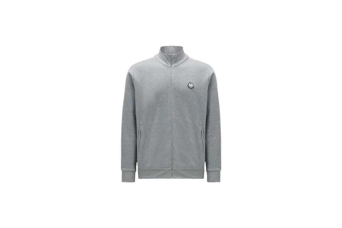 Pre-owned Moncler X Palm Angels Chenille Zip-up Sweatshirt Grey