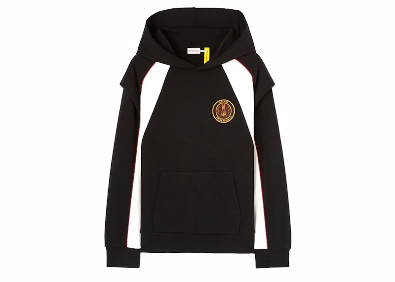 Moncler x Palm Angels Crest Hoodie Black/White - FW24 - US Moncler x Palm Angels Crest Hoodie Black/White - FW24 - US
