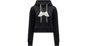 Moncler x Palm Angels Cropped Wing Patch Hoodie Black