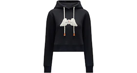Moncler x Palm Angels Cropped Wing Patch Hoodie Black