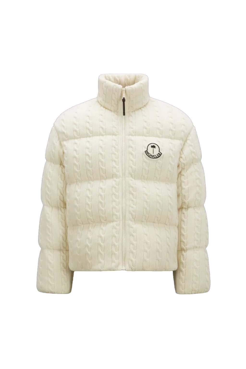 Moncler x Palm Angels Dendrite Wool Down Jacket Off-White