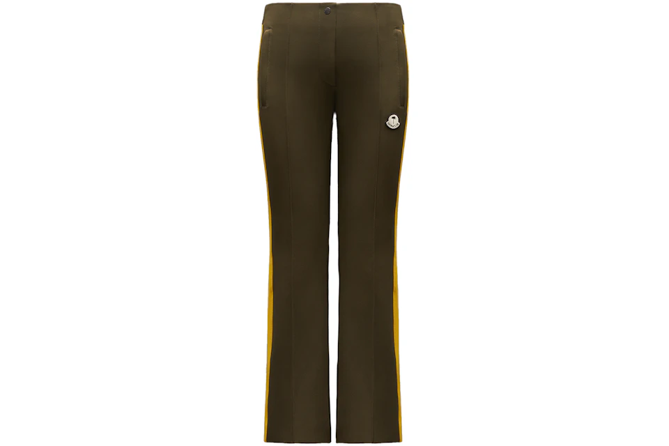 Moncler x Palm Angels Flared Gabardine Trousers Army Green