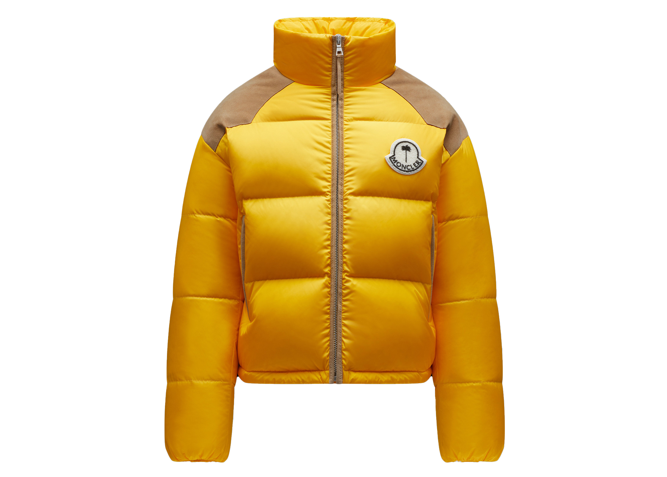 Moncler x Palm Angels Kelsey Short Down Jacket Mustard Yellow