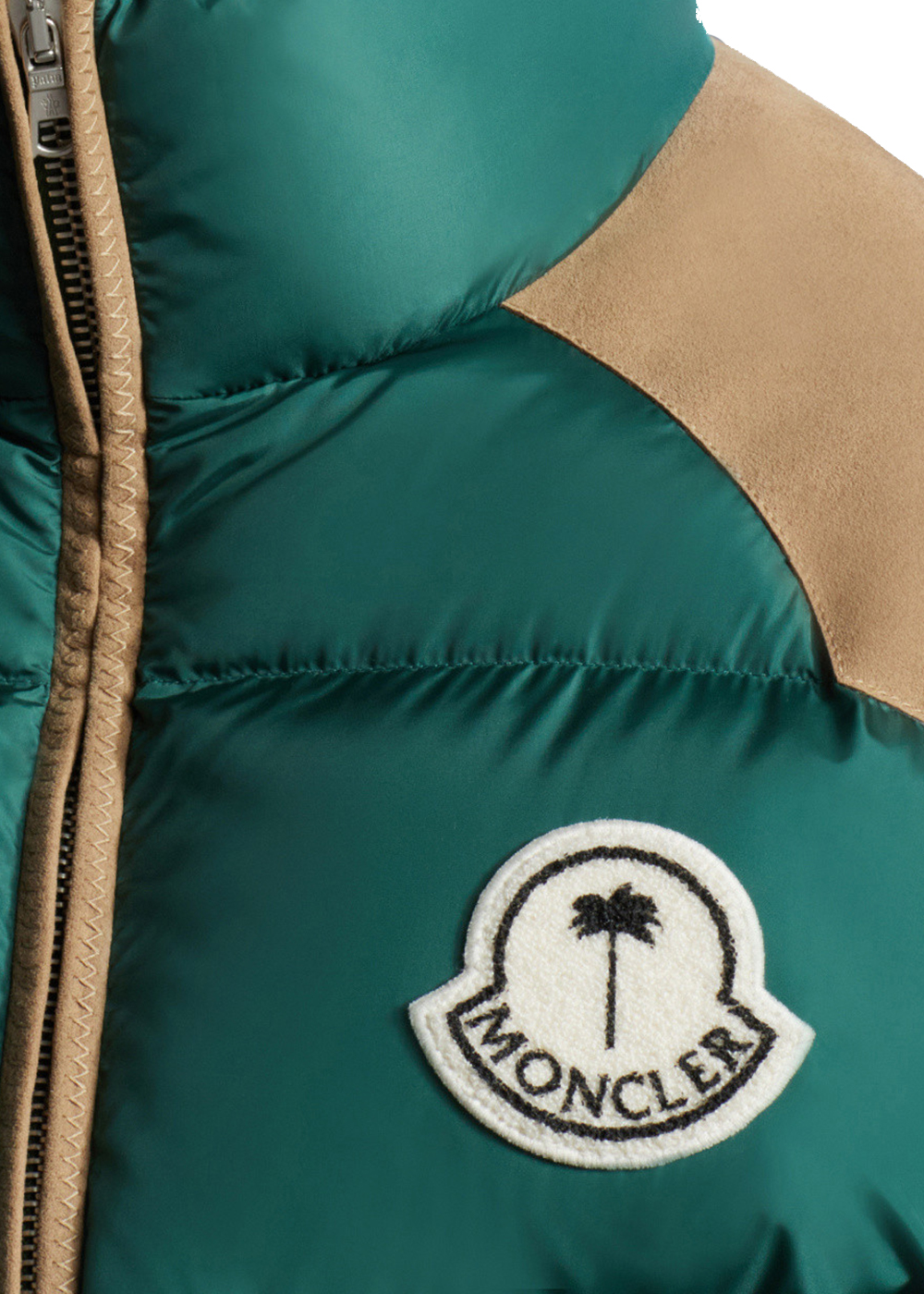 Moncler x Palm Angels Kelsey Short Down Jacket Forest Green