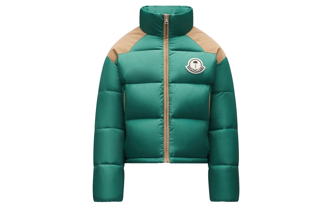 Pre-owned Moncler X Palm Angels Kelsey Short Down Jacket Forest Green