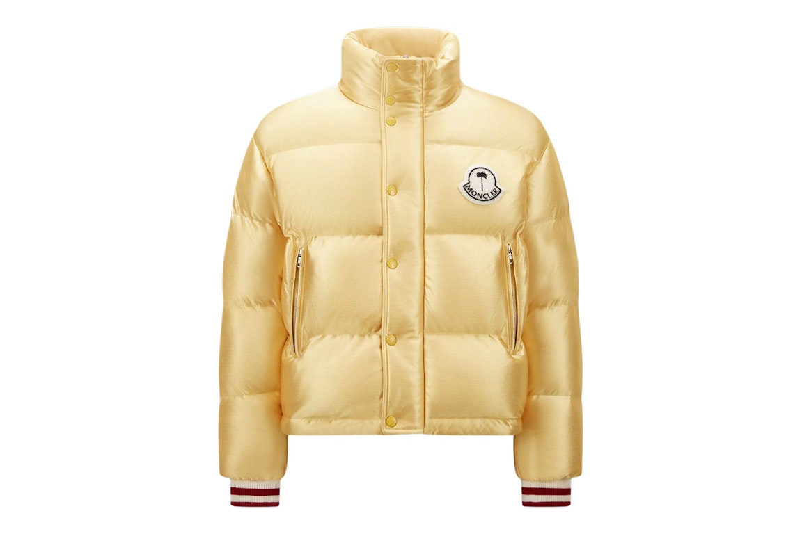 Pre-owned Moncler X Palm Angels Keon Short Down Jacket Golden Yellow