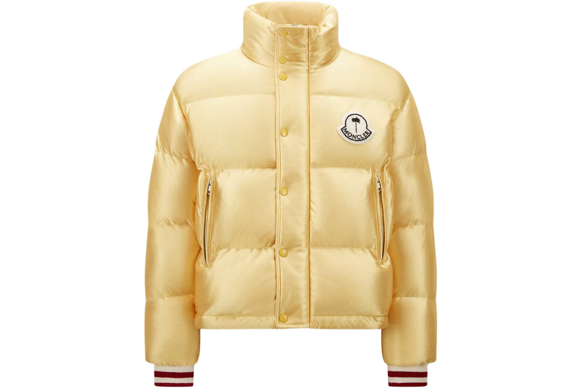 Moncler x Palm Angels Keon Short Down Jacket Golden Yellow