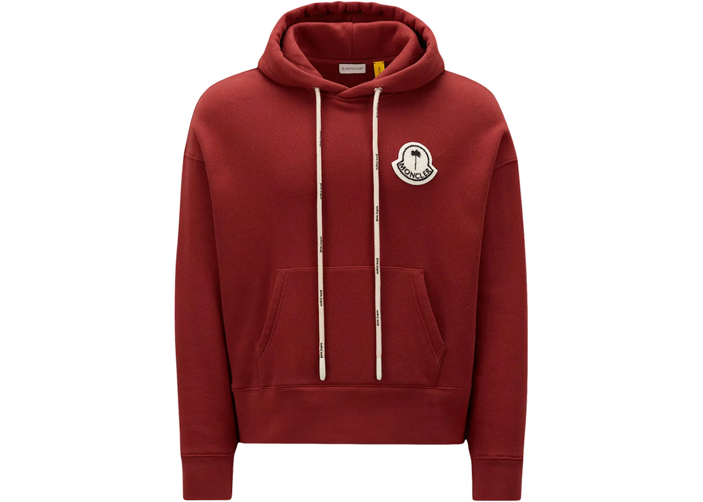 Moncler x Palm Angels Logo Hoodie Burgundy Men's FW22 US