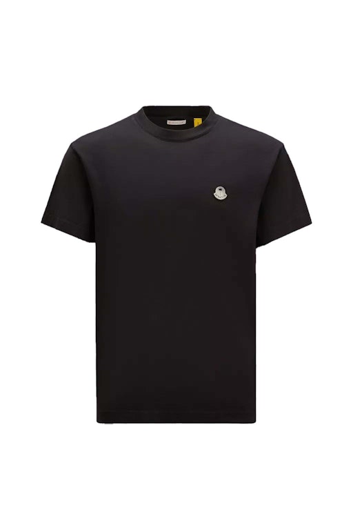 Pre-owned Moncler X Palm Angels Logo Patch T-shirt Black