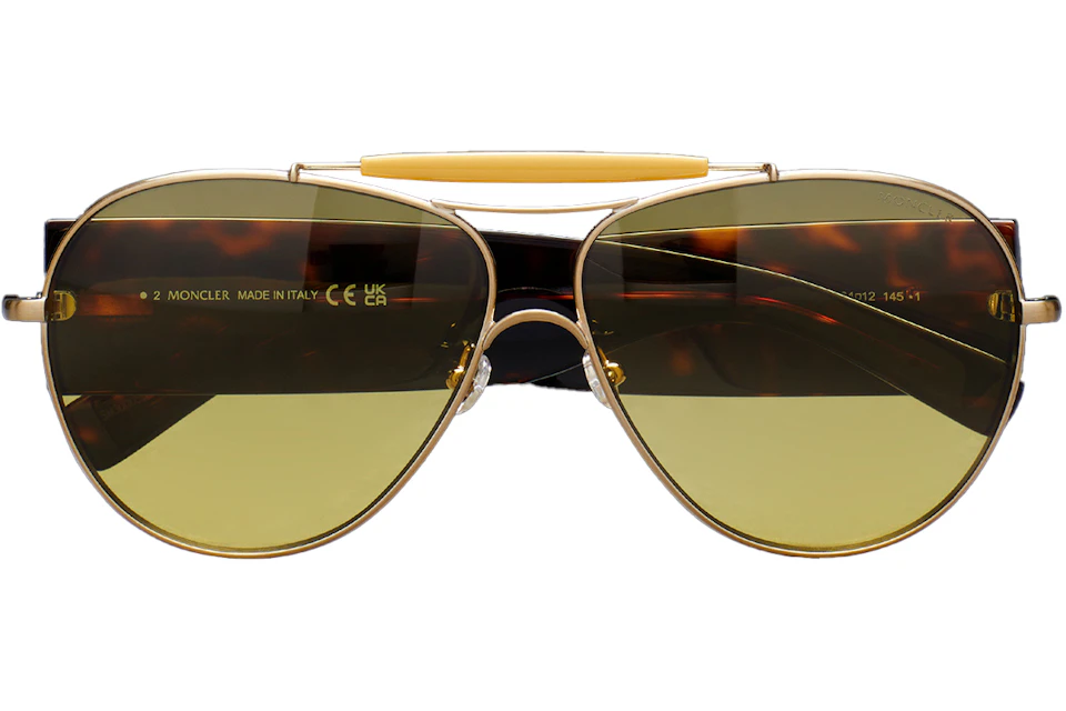 Moncler x Palm Angels Metal Sunglasses Shiny Brass/Shiny Mustard Yellow