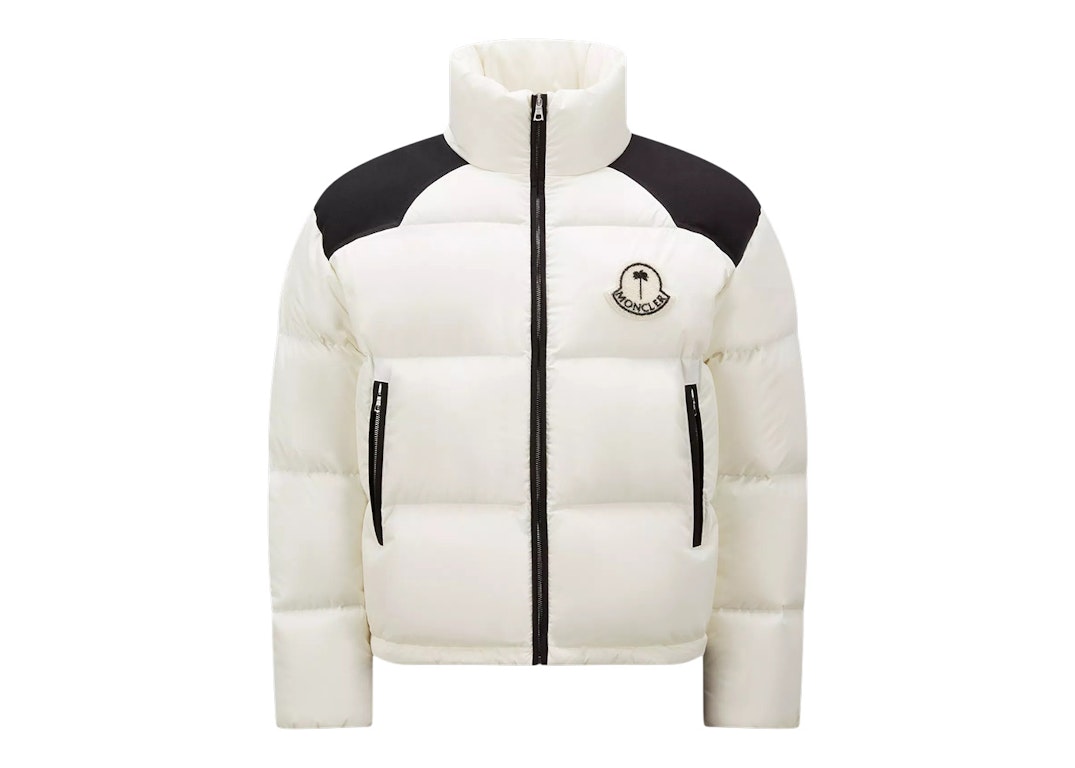 Pre-owned Moncler X Palm Angels Nevin Short Down Jacket Off White