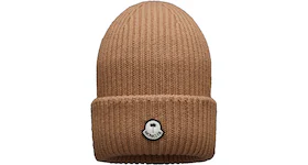Moncler x Palm Angels Patched Ribbed Beanie Camel