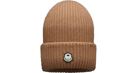 Moncler x Palm Angels Patched Ribbed Beanie Camel