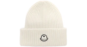 Moncler x Palm Angels Patched Ribbed Beanie FW21 White