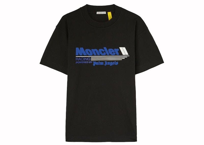 Pre-owned Moncler X Palm Angels Racing T-shirt In Black/blue In Multi
