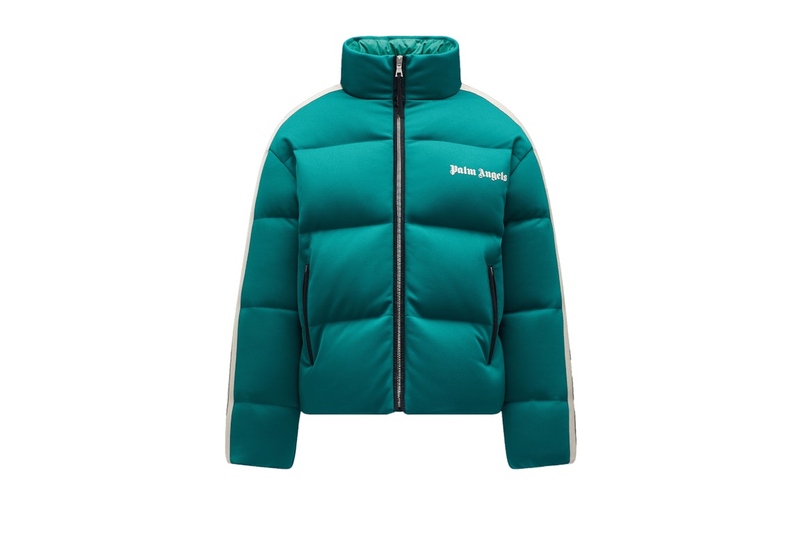 Pre-owned Moncler X Palm Angels Rodman Short Down Jacket Bright Green White