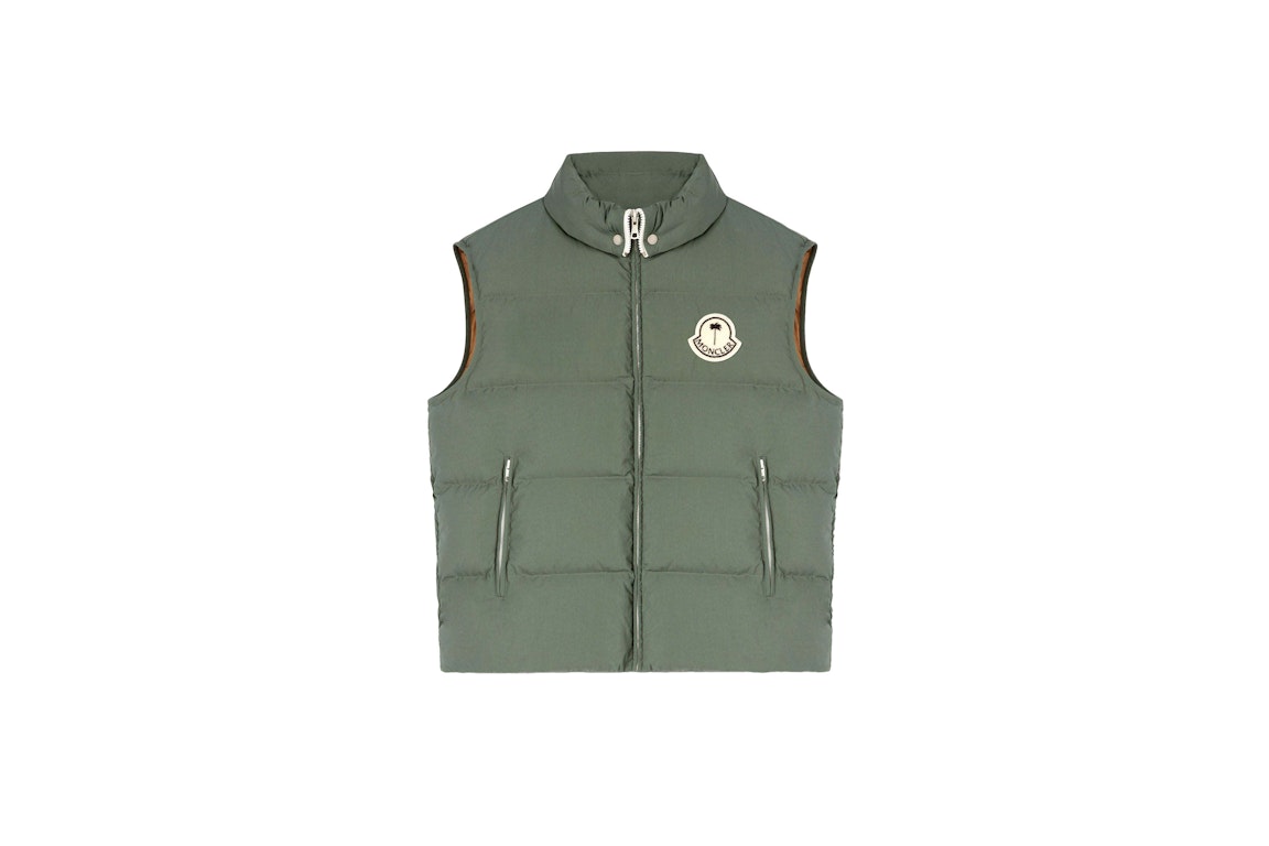 Pre-owned Moncler X Palm Angels Rodmar Down Vest Green
