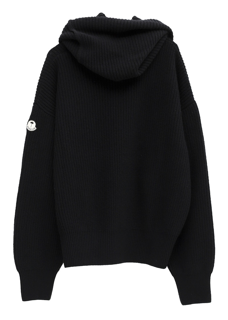 Moncler x Palm Angels T-Neck Knitted Sweatshirt Black Men's - FW21