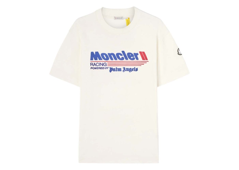Moncler x Palm Angles Racing T-shirt White Blue メンズ