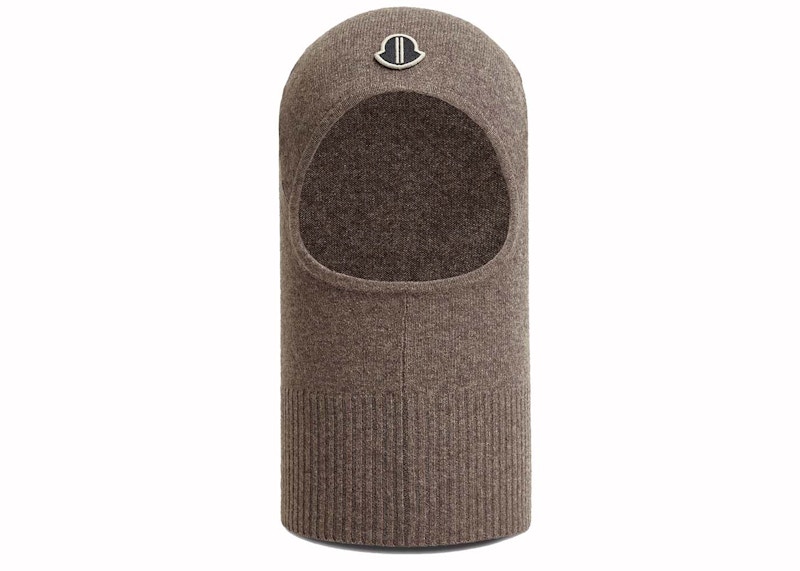 Pre-owned Moncler X Rick Owens Wool & Cashmere Balaclava In Taupe