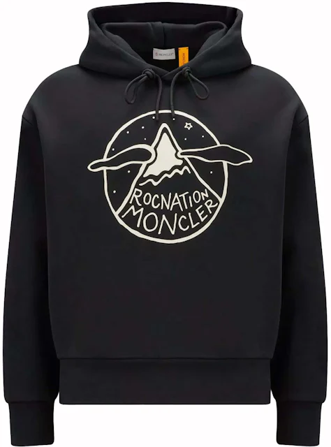 Moncler x Roc Nation by Jay-Z Logo Motif Hoodie Black Men's - SS24 - US