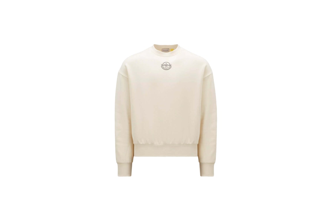 Pre-owned Moncler X Roc Nation By Jay-z Logo Sweatshirt Off White