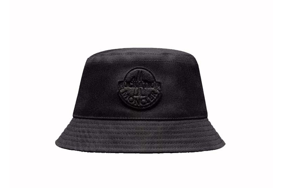 Pre-owned Moncler X Roc Nation By Jay-z Twill Bucket Hat Black