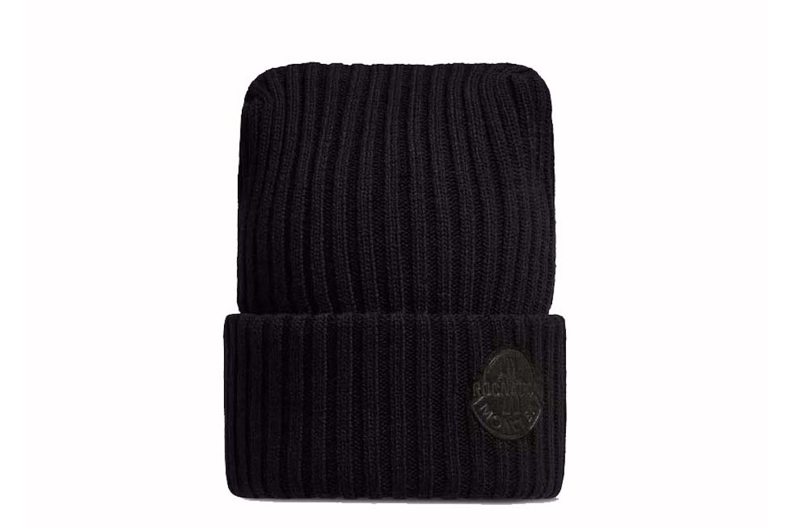 Pre-owned Moncler X Roc Nation By Jay-z Wool Beanie Black