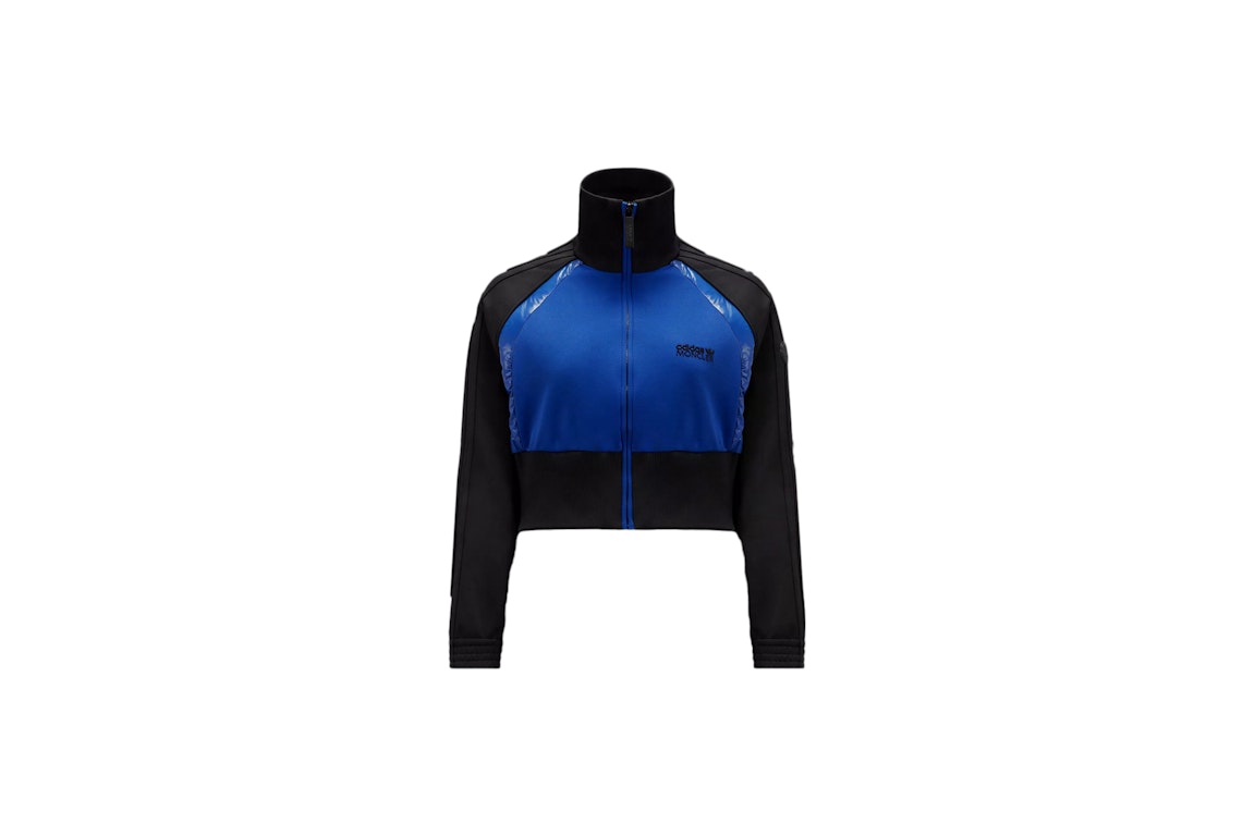 Pre-owned Moncler X Adidas Originals Acetate Zip-up Sweatshirt Black & Blue
