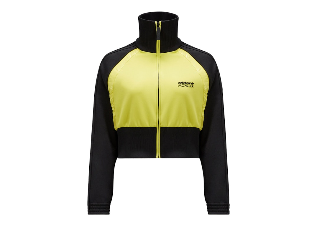Pre-owned Moncler X Adidas Originals Acetate Zip-up Sweatshirt Black & Yellow