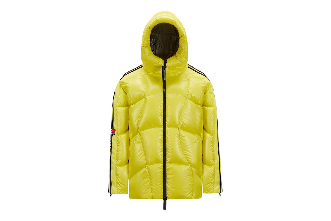Pre-owned Moncler X Adidas Originals Beiser Short Down Jacket Bright Yellow