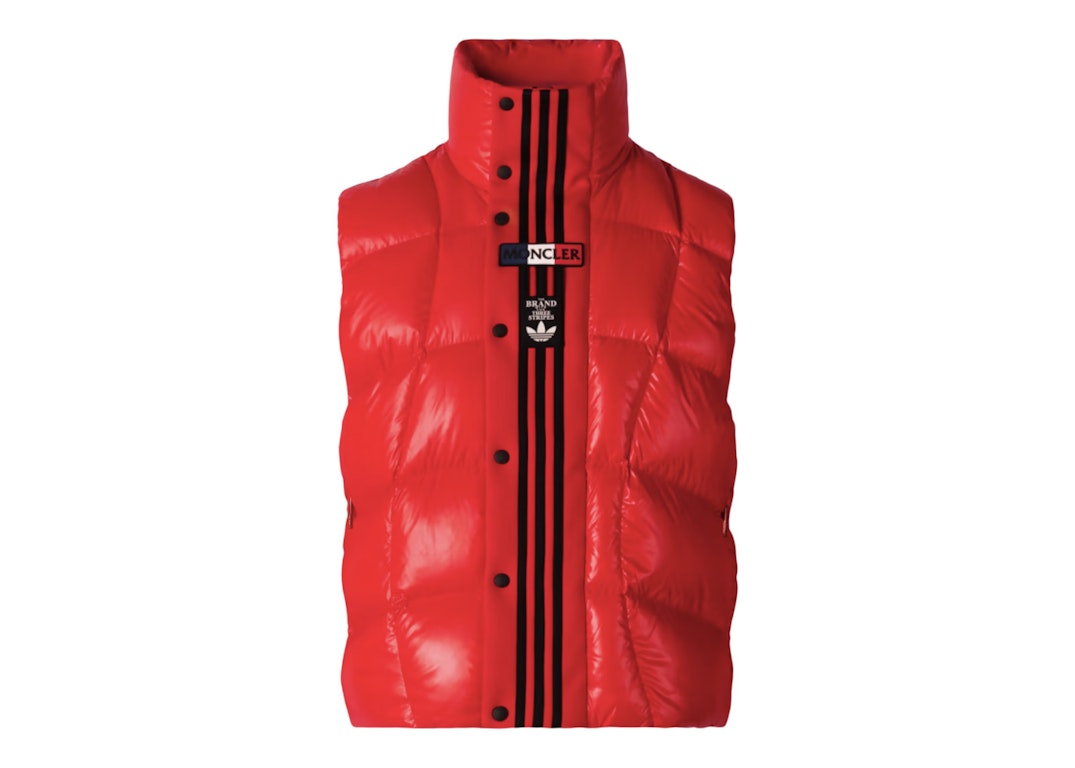 Pre-owned Moncler X Adidas Originals Bozon Down Vest Solar Red