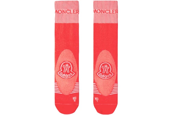 Moncler x adidas Originals Logo Socks Solar Red