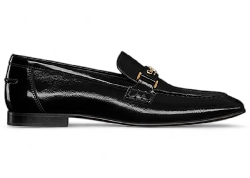 Monsieur Dior Loafer (Women's) Sneakers in Black Crinkled Patent Calfskin