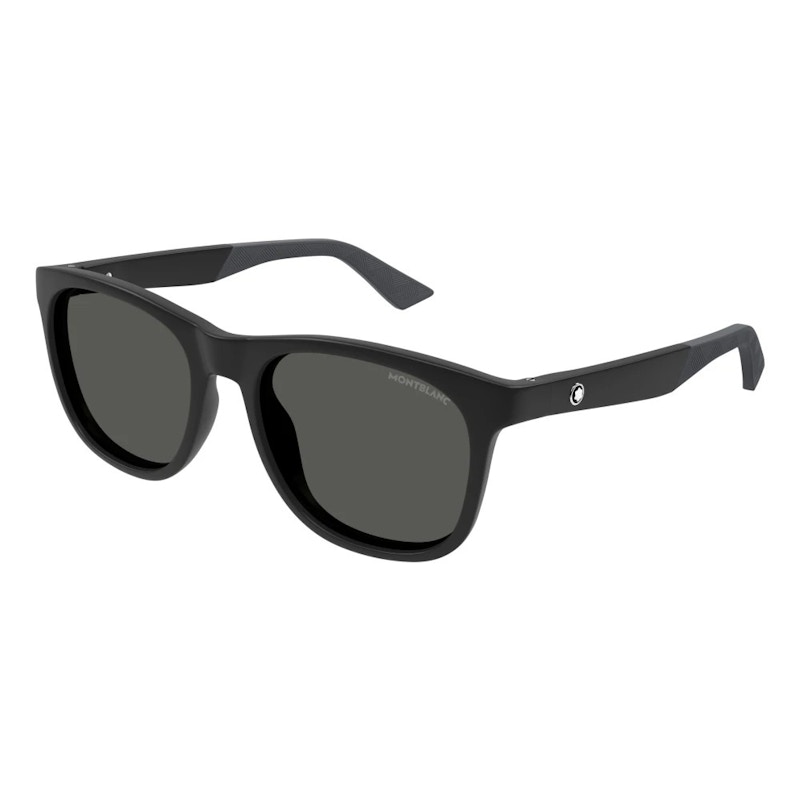 MONT BLANC Pre-owned Men's Square Sunglasses /002) In Black Black Grey/grey (mb0400s