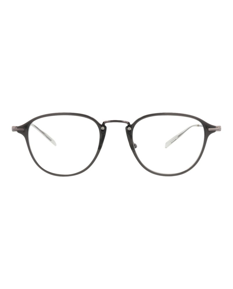 Montature ottiche ad iniezione rotonde Mont Blanc grigio rutenio trasparente (MB0155O-30010178-001)