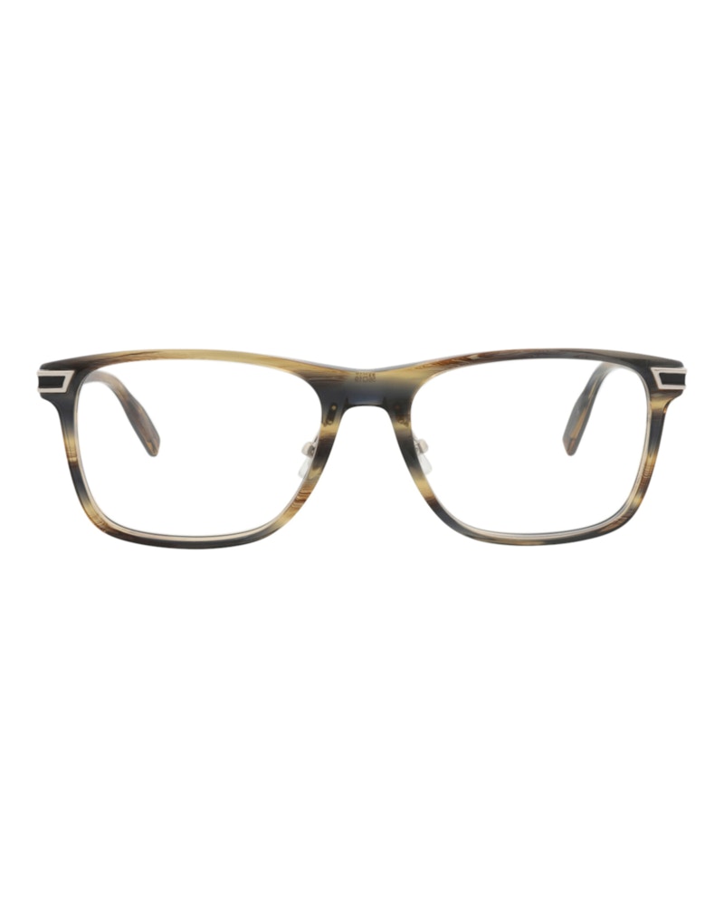 Men's Montblanc SquareFrame Acetate Optical Frames in Grey Silver Transparent (Mb0042O/30006911/004)