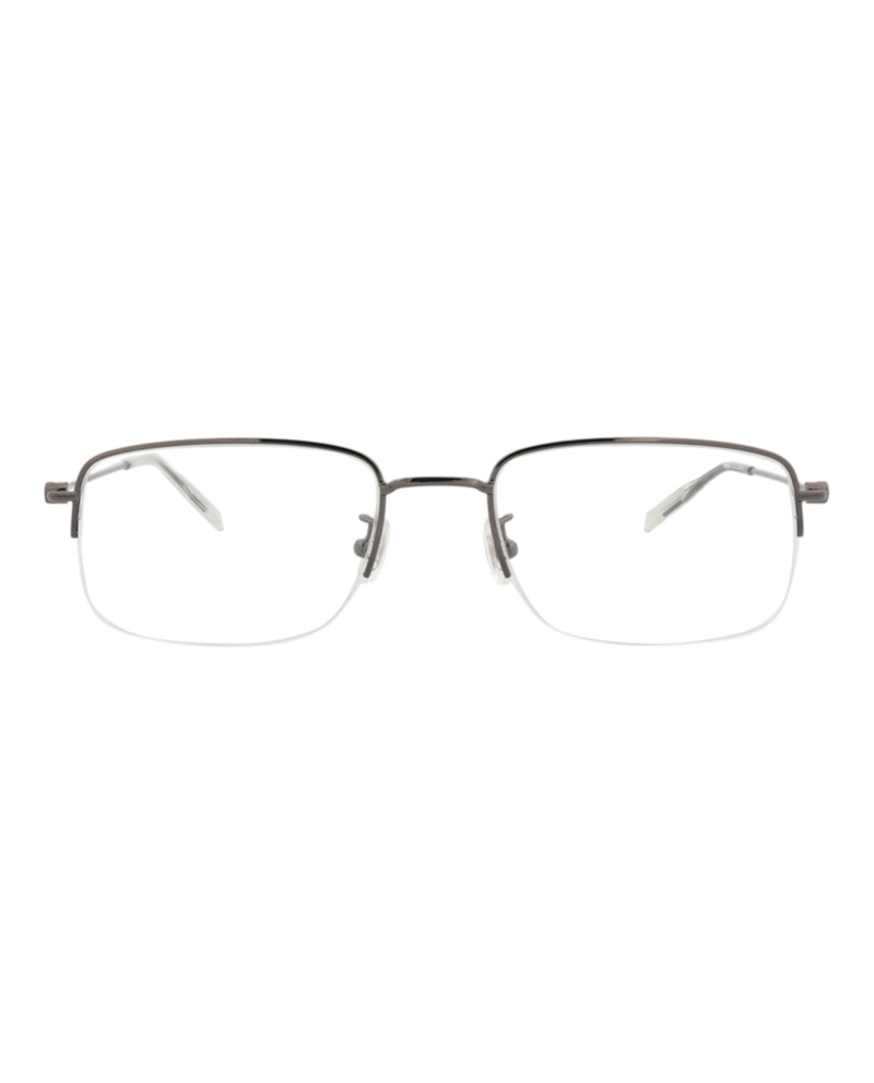 Montblanc Cornici da vista quadrate in metallo rutenio rutenio trasparente (MB0084OK-30008040-004)