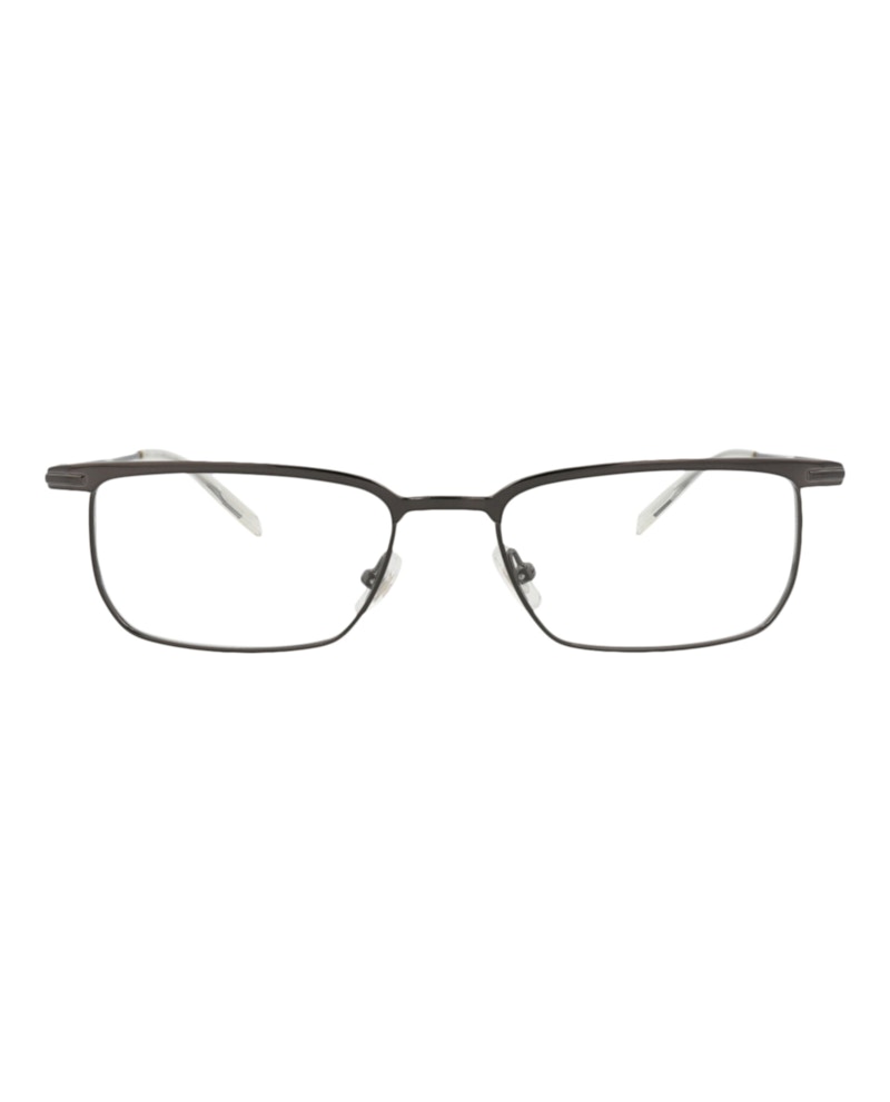 Montblanc Cornici da vista quadrate in metallo rutenio rutenio trasparente (MB0219O-30012171-003)