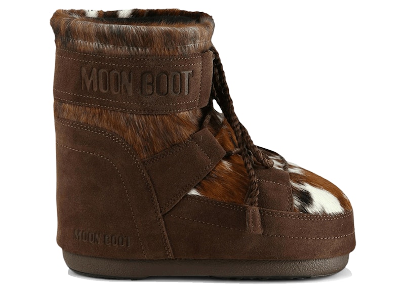 Moon Boot Icon Cow Boot Low Cocoa Wit