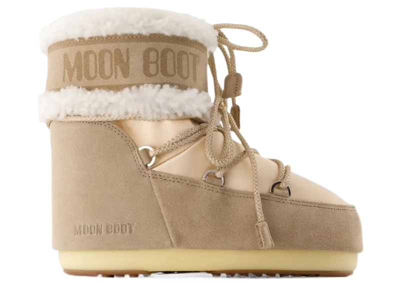 Moon Boot Icon Pearly Plus Boot Low Peach Sand Pale Peach/sand