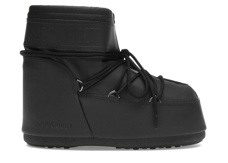 Pre-owned Moon Boot Icon Rubber Low Boot Sneakers In Black