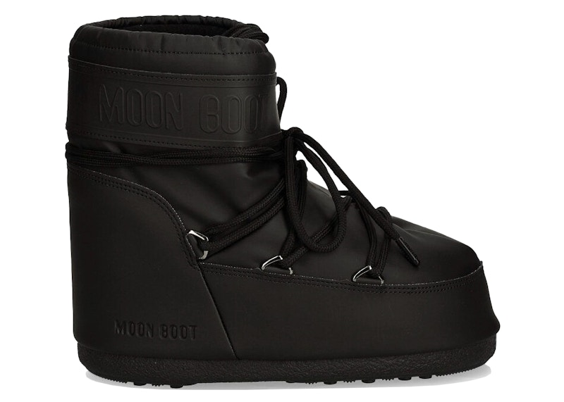 Pre-owned Moon Boot Icon Rubber Low Boot Sneakers In Black