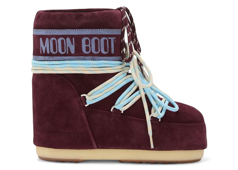 Moon Boot Icon Suede Low Boot Burgundy - 80D1409670-D013 - US