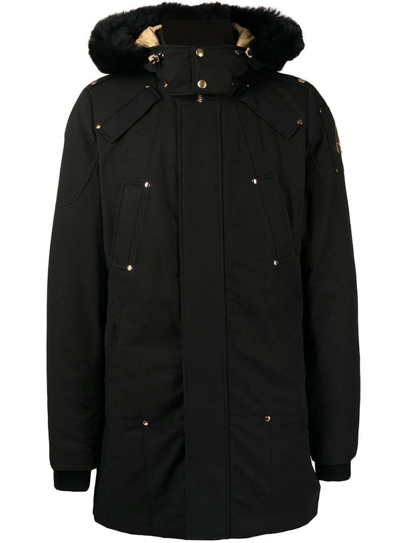 MOOSEKNUCKLES♦GOLD STIRLING PARKA SHEARLING Moose Knuckles Gold Stirling Neoshear Parka Black/Black