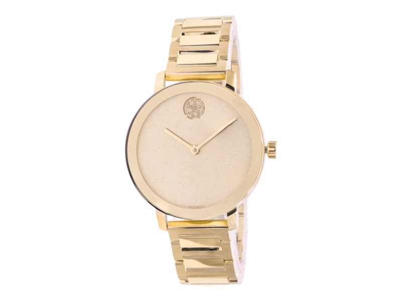 Pre-owned Movado Women's  Bold Evolution Pale Gold 3600733 Watch In Stainless Steel In Silver