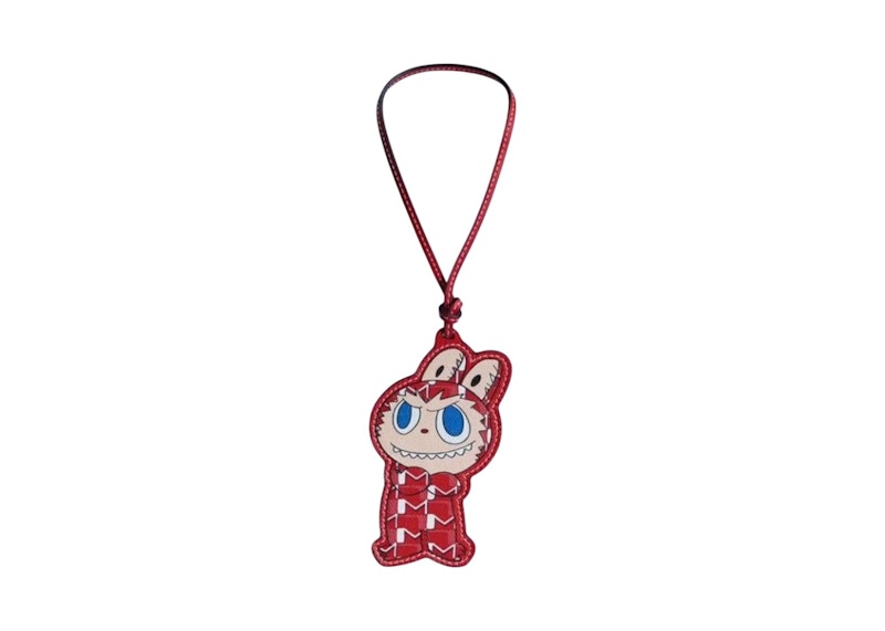 Moynat x Kasing Lung The Monsters Labubu Bag Charm Red in Leather - US