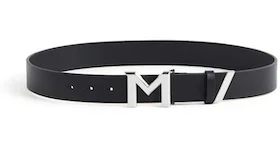 Mugler H&M M-Buckle Leather Belt (Mens) Black