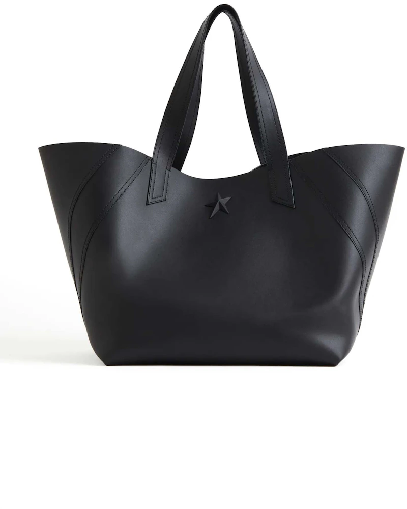 Mugler H&M Oversized Leather Shopper Black in Leather with